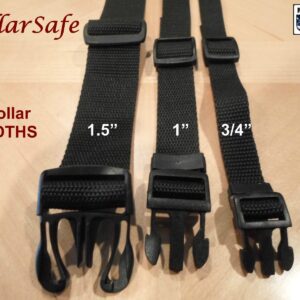 CollarSafe 1.5" Wide Big Dog XXL Designer Replacement Collar Fits Pet Safe 2-Hole Receiver modules 1-3/16" Apart (Fits Invisible Electric Underground Wireless Fence Containment Training bark