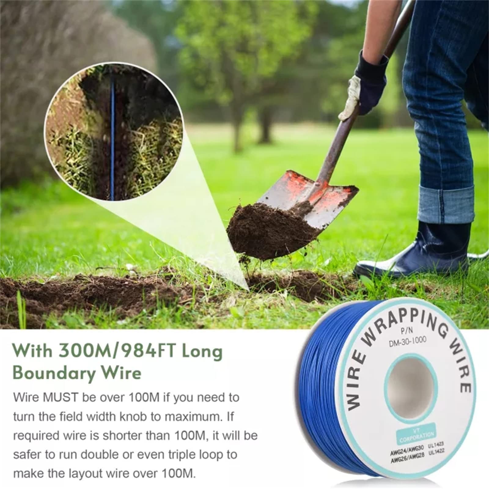 HEXIEDEN Electric Dog Fence,Aboveground/Underground Pet Containment System,with Waterproof/Rechargeable Collar,656Ft Underground Boundary Wire,Shock/Tone Correction,for 1 2 3 Dogs,for2dogs