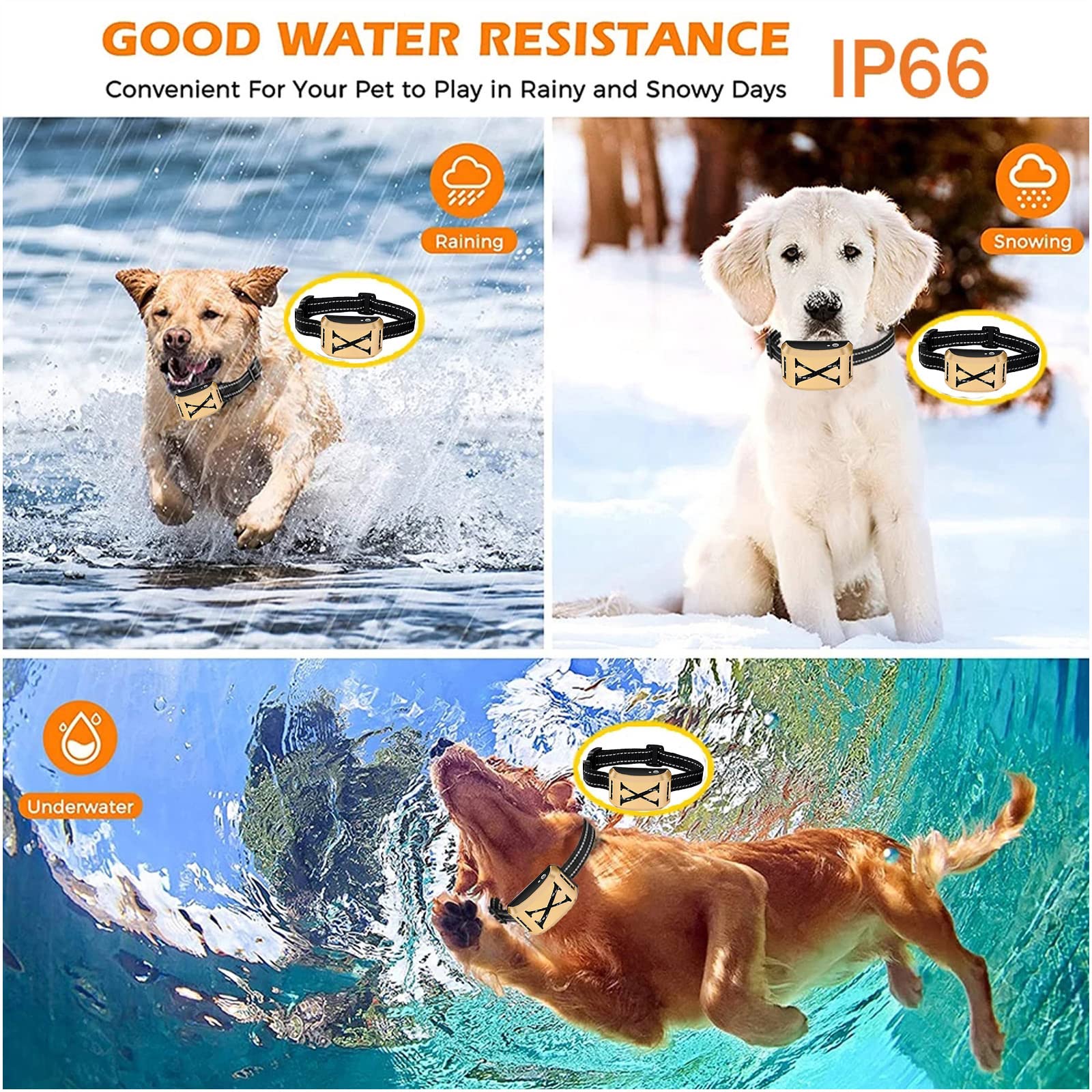 2 in 1 Wireless Dog Fence, Pet Electric Boundary Containment System, with Waterproof Training Collar Receiver, Rechargeable Safe Dog Boundary Container, Adjustable Signal Range, for 1 2 3 Dogs,for3do