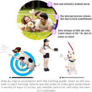 HEXIEDEN Wireless Electric Dog Fence,Pets Dog Boundary Containment Fence System,with Waterproof Rechargeable Training Collar Receiver,Adjustable Range Sizes,Harmless for Dogs,for 1 2 3 Dogs,for2dogs