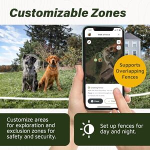SpotOn GPS Dog Fence & Collar, Wireless, Precise GPS Location, Up to 20 Fences, No Acreage Limits, Waterproof, Assembled in USA (Small / Verizon)