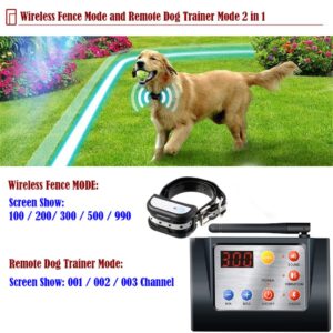 Smart Wireless Electronic Pet Dog Fence System and Dog Training Collar, Remote Control, Waterproof, Shock Resistant Collar, Electric Collar with Buzzer/Vibration/Shock, Suitable for 1/2/3 Dogs,for3do