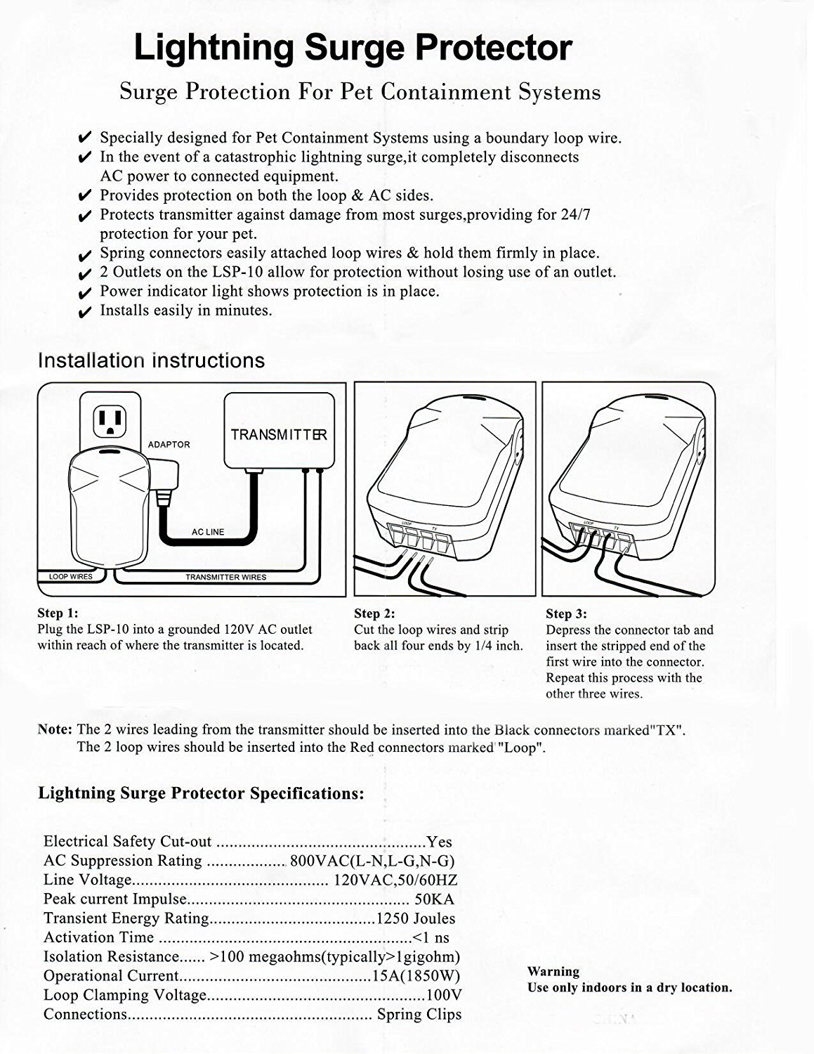 Pro-Grade Surge Suppressor for Use with All Inground Dog Fence and Wireless Dog Fence Systems - Universally Compatible…