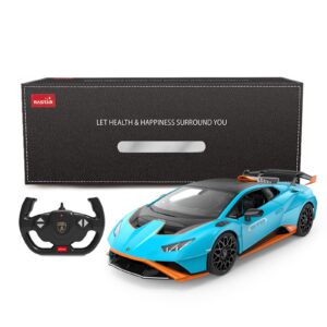 Lamborghini RC Car Rastar R/C 1/14 Lamborghini Huracán STO Model Car Blue Lamborghini Toy Car 2.4Ghz Remote Control Car for Boys 8-12