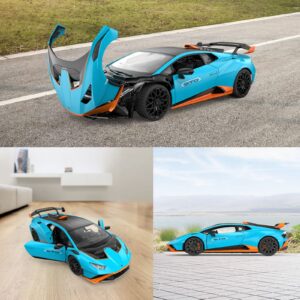 Lamborghini RC Car Rastar R/C 1/14 Lamborghini Huracán STO Model Car Blue Lamborghini Toy Car 2.4Ghz Remote Control Car for Boys 8-12