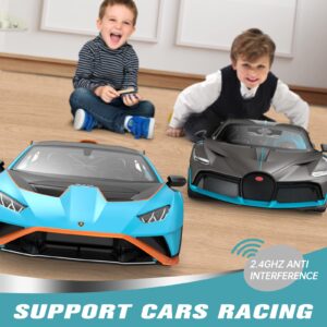 Lamborghini RC Car Rastar R/C 1/14 Lamborghini Huracán STO Model Car Blue Lamborghini Toy Car 2.4Ghz Remote Control Car for Boys 8-12