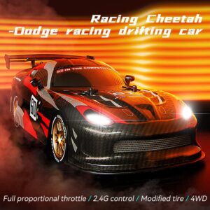 The perseids RC Drift Car 1/16 Remote Control Car High Speed RC Race Cars for Adults 4WD 20KM/H 2.4G Offroad RTR Speed Control Drifting Vehicles Toy with Drifting + Racing Tires