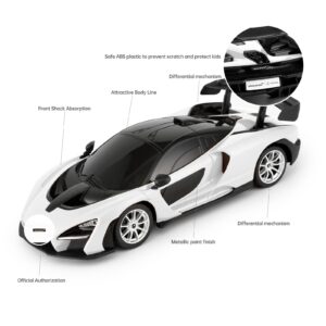 RASTAR RC Toy, McLaren Senna 1:24 Remote Control RC Car, McLaren Toy Car for Boys - White