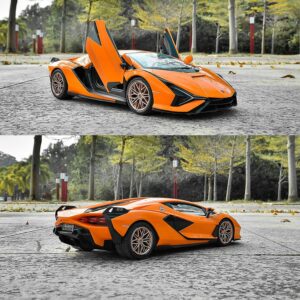 RASTAR RC Car 1/14 Scale 2.4Ghz Lamborghini Sian FKP 37 Radio Remote Control R/C Toy Car Model Vehicle (Red)