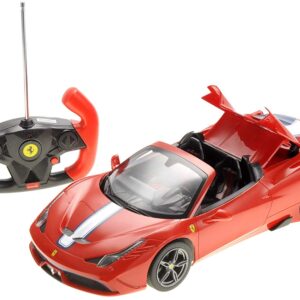 PowerTRC 1:14 Remote Conrol Ferrari 458 Speciale with Functional Convertible Top | RC Electric Hobby Racing Car for Boys, Girls & Adults (Red)