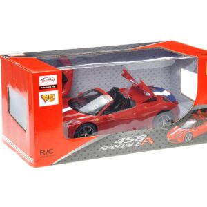 PowerTRC 1:14 Remote Conrol Ferrari 458 Speciale with Functional Convertible Top | RC Electric Hobby Racing Car for Boys, Girls & Adults (Red)