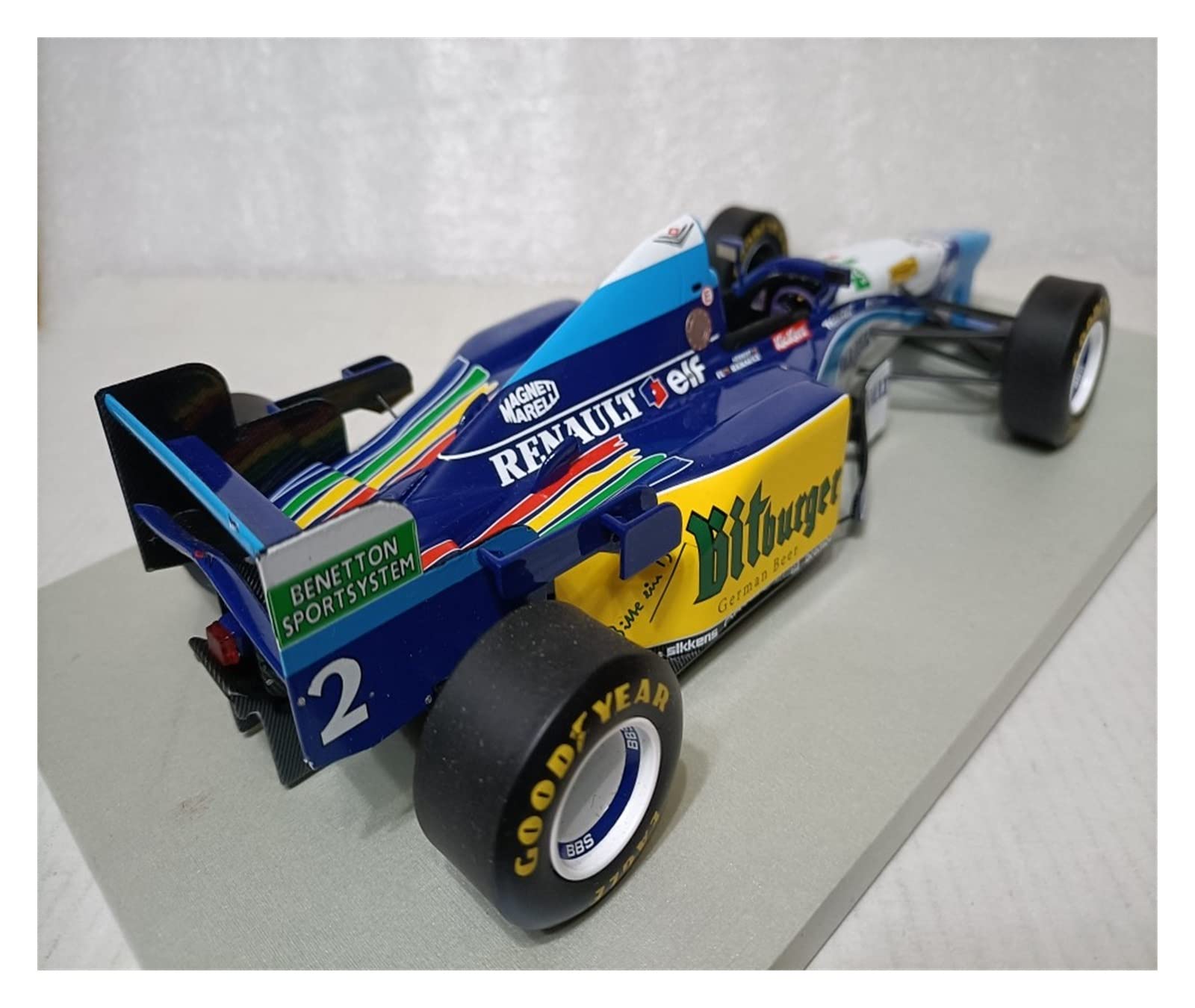 HAYCHE Alloy Resin Car Vehicle Model Fit for Renault B195 1994 1 18 Resin F1 Formula Car Model Static Collection Ornaments Handicrafts Festive Deluxe Gift