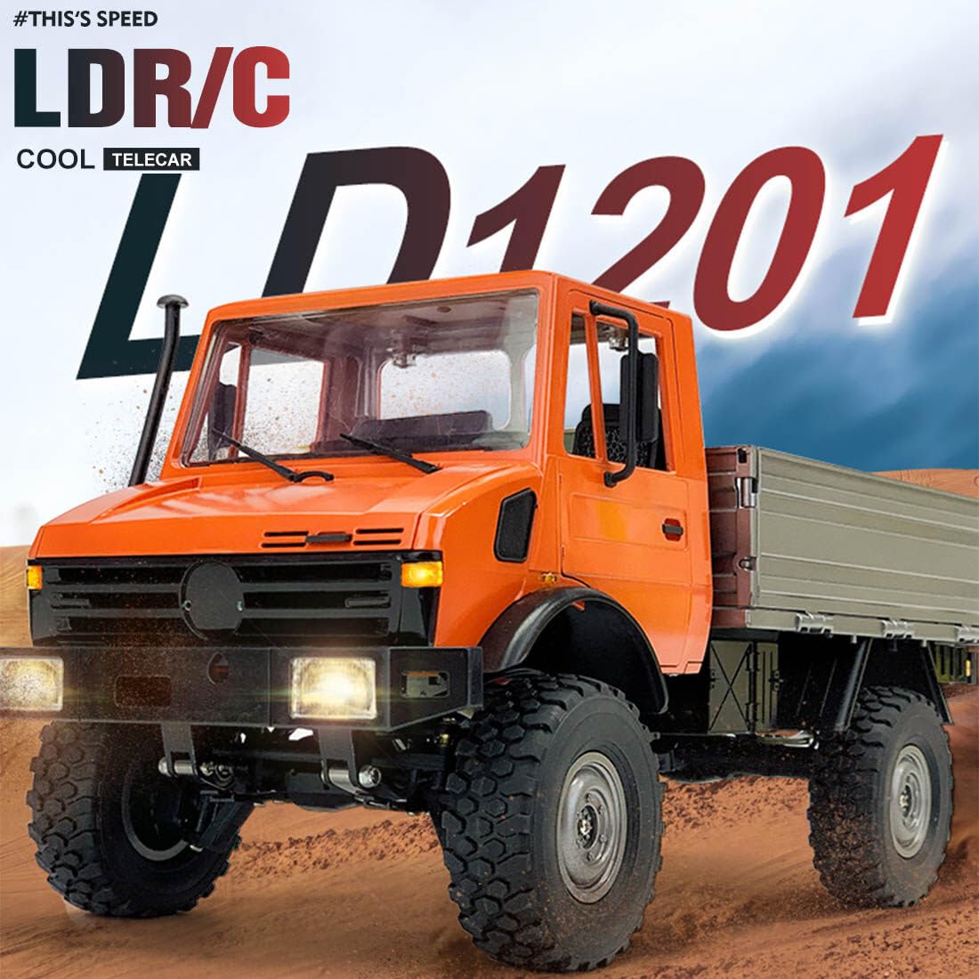 KAROYD RC Unimog Army (USSR) Truck LD-1201 1/12 2.4G 5CH Climbing Military Truck Model Vehicle (Updated RTR Version)