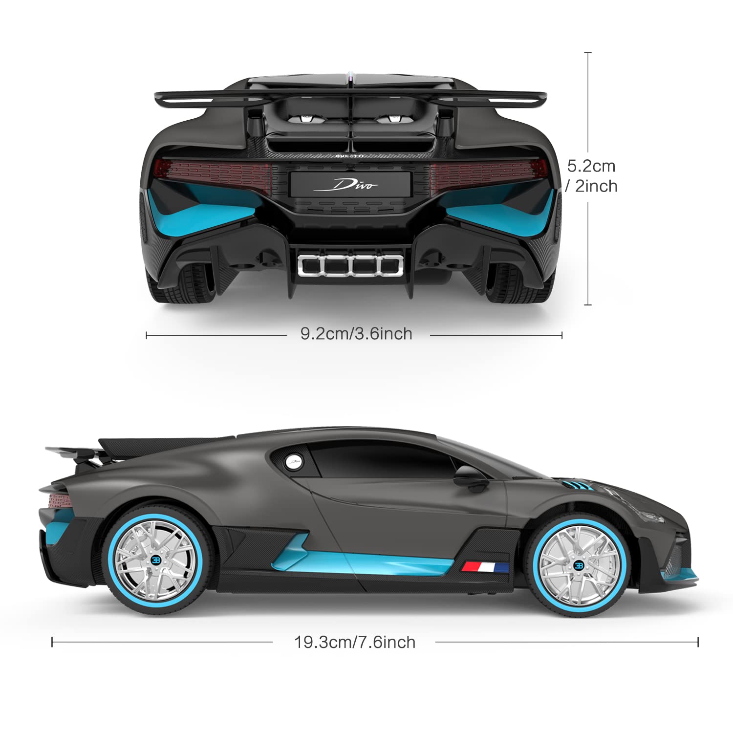 RASTAR Bugatti RC Car 1:24 Bugatti Divo Remote Control Car Bugatti Toy Model Car for Boys Kids Adults, Gifts for Dad