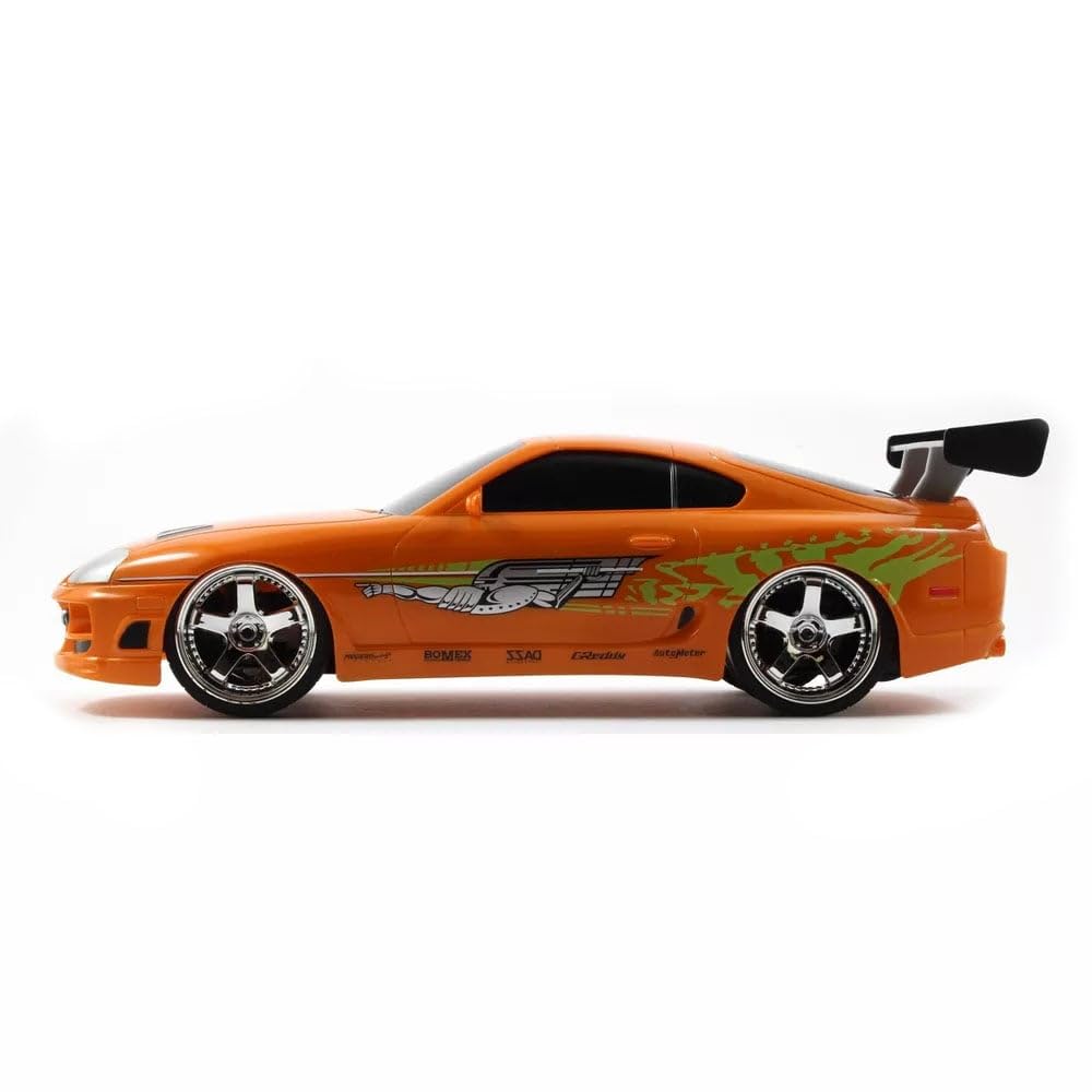 Jada Toys Fast & Furious RC 1995 Toyota Supra Vehicle (1/16 Scale), Orange