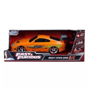 Jada Toys Fast & Furious RC 1995 Toyota Supra Vehicle (1/16 Scale), Orange