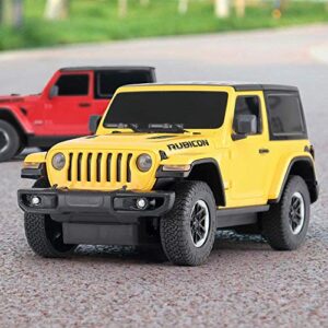 RASTAR RC Toy, 1/24 Scale Wrangler JL Remote Control RC Car, Rubicon Model Vehicle for Kids, Yellow