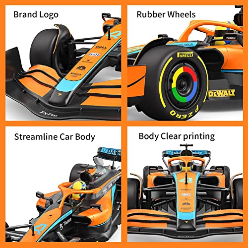 Xiangtat 1/12 1/18 Remote Control 2022 F1 MCL36#4 Lando Norris Formula Racing Drift RC Car Toy Model Collection Gift Remote Control Vehicle Toys (1/12 F1 MCL36#4)