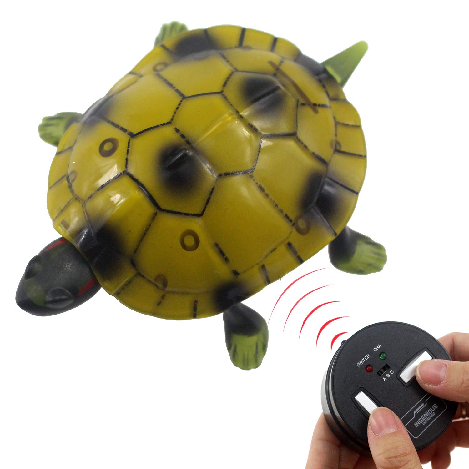 Tipmant RC Turtle IR Remote Control Tortoise Crawl Fake Electric Animal Toy Car Vehicle for Kids Birthday Gifts (Brown)