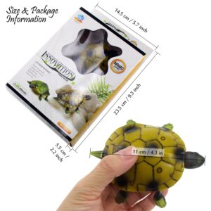 Tipmant RC Turtle IR Remote Control Tortoise Crawl Fake Electric Animal Toy Car Vehicle for Kids Birthday Gifts (Brown)