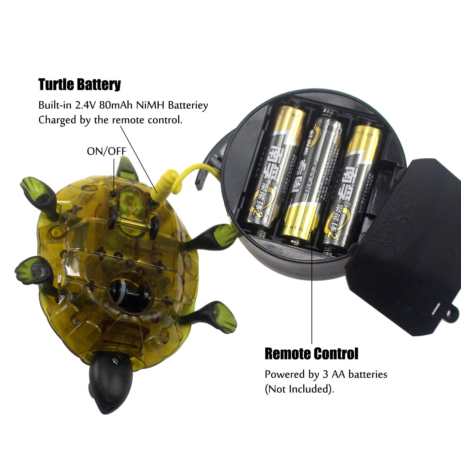 Tipmant RC Turtle IR Remote Control Tortoise Crawl Fake Electric Animal Toy Car Vehicle for Kids Birthday Gifts (Brown)