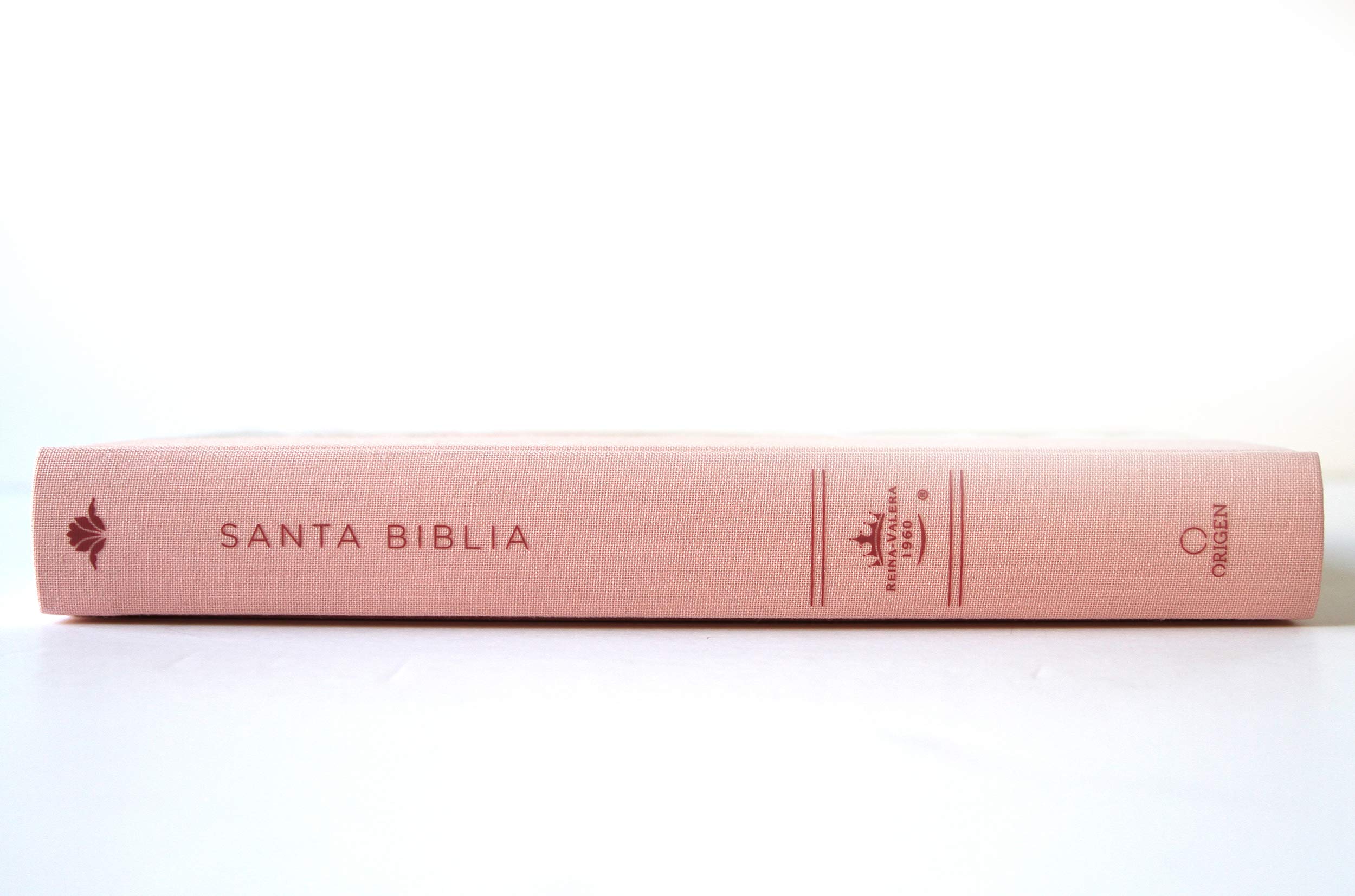 Biblia Reina Valera 1960 letra grande. Tapa Dura, Tela rosada con flores, tamaño manual / Bible RVR 1960. Handy Size, Large Print, Hardcover, Pink