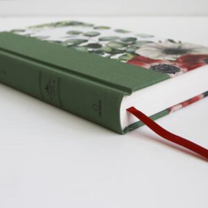 Biblia RVR 1960 letra grande Tapa dura y tela verde con flores tamaño manual / B ible RVR 1960 Handy Size Large Print Hardcover Cloth with Green Floral