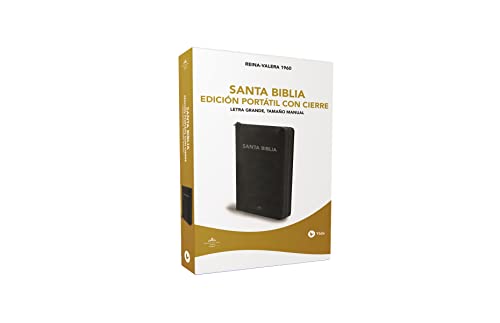 RVR60, Santa Biblia, Letra Grande, Tamaño Compacto, Leathersoft, Negro, Palabras de Jesús en Rojo (Spanish Edition)