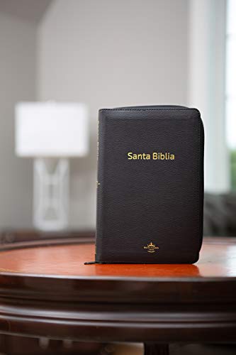 RVR60, Santa Biblia, Letra Grande, Tamaño Compacto, Leathersoft, Negro, Palabras de Jesús en Rojo (Spanish Edition)