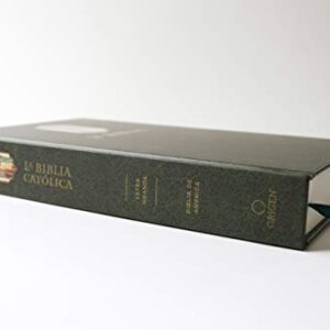 La Biblia Católica: Tamaño grande, Edición letra grande. Tapa dura, verde, con Virgen