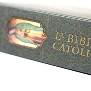 La Biblia Católica: Tamaño grande, Edición letra grande. Tapa dura, verde, con Virgen