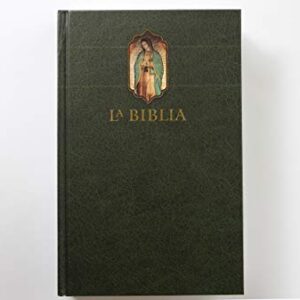 La Biblia Católica: Tamaño grande, Edición letra grande. Tapa dura, verde, con Virgen