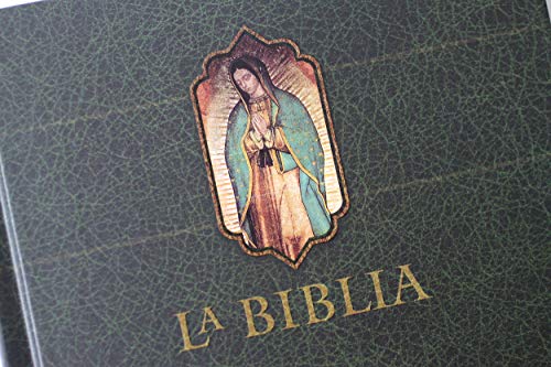 La Biblia Católica: Tamaño grande, Edición letra grande. Tapa dura, verde, con Virgen