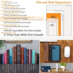 KJV Holy Bible, Large Print Compact, Saddle Tan Faux Leather w/Ribbon Marker, Red Letter, King James Version