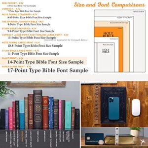 KJV Holy Bible, Giant Print Full-size Faux Leather Red Letter Edition - Thumb Index & Ribbon Marker, King James Version, Pink