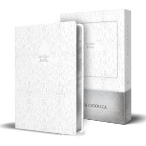 Biblia Católica en español. Boda, bautizo, primera comunión, confirmación y cumpleaños. Caja blanca regalo / Catholic Bible. Spanish-Language, Leathersoft,