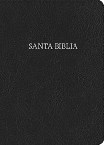 biblia reina valera 1960 compacta, letra grande, negro, piel fabricada | rvr 1960 compact bible large print black, bonded leather (spanish edition)