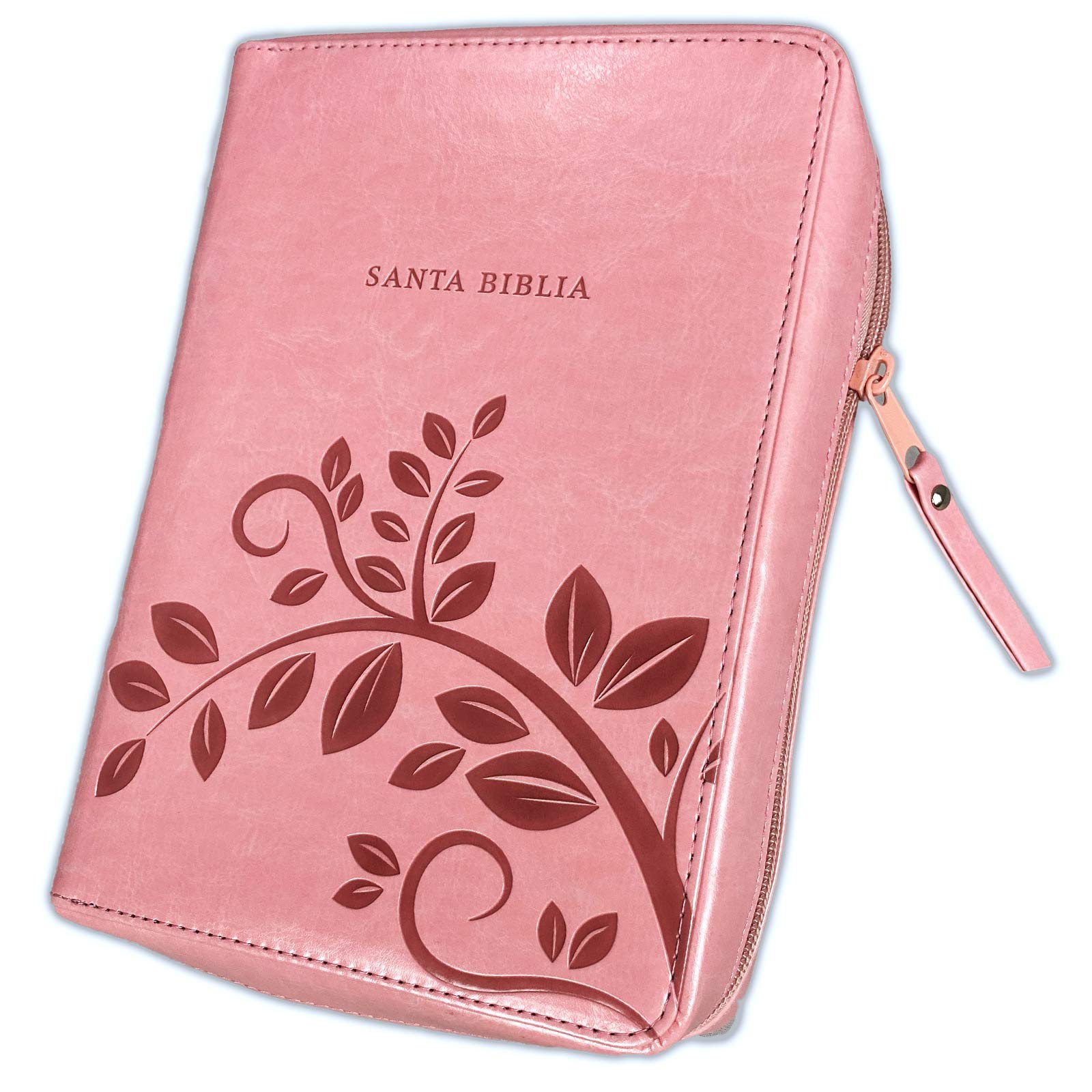 Biblia Letra Grande para Mujer con Cierre y Forro Organizador RV 1960 rosado con indice - My Organizer Bible