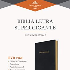 Biblia Reina Valera 1960 Letra súper gigante negro, imitación piel | RVR 1960 Super Giant Print Bible, Black, Imitation leather (Spanish Edition)