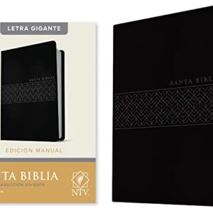 Santa Biblia NTV, Edición manual, letra gigante (SentiPiel, Negro, Letra Roja) (Spanish Edition)