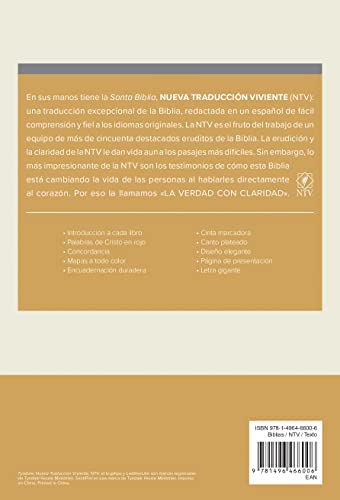 Santa Biblia NTV, Edición manual, letra gigante (SentiPiel, Negro, Letra Roja) (Spanish Edition)