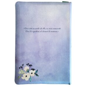 Biblia Letra Gigante para Mujer Manual 14 puntos con cierre RV1960 violeta floral con indice