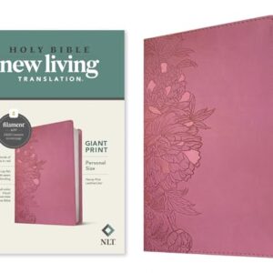 NLT Personal Size Giant Print Bible, Filament-Enabled Edition (LeatherLike, Peony Pink, Red Letter): Includes Free Access to the Filament Bible App ... Notes, Devotionals, Worship Music, and Video