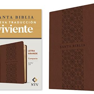 Santa Biblia NTV, Edición compacta, letra grande (SentiPiel, Café, Letra Roja) (Spanish Edition)