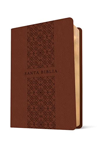Santa Biblia NTV, Edición compacta, letra grande (SentiPiel, Café, Letra Roja) (Spanish Edition)