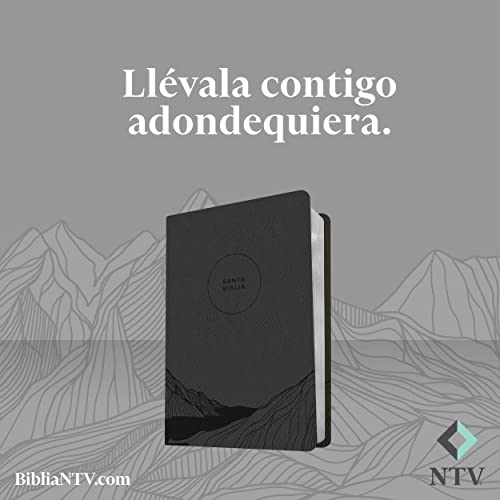 Santa Biblia NTV, Edición compacta, letra grande (SentiPiel, Carbón, Índice, Letra Roja) (Spanish Edition)