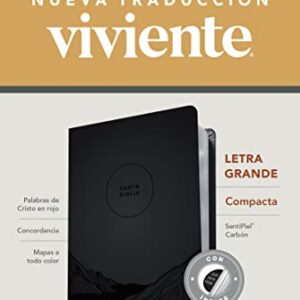 Santa Biblia NTV, Edición compacta, letra grande (SentiPiel, Carbón, Índice, Letra Roja) (Spanish Edition)