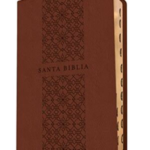 Santa Biblia NTV, Edición compacta, letra grande (SentiPiel, Café, Índice, Letra Roja) (Spanish Edition)