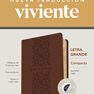 Santa Biblia NTV, Edición compacta, letra grande (SentiPiel, Café, Índice, Letra Roja) (Spanish Edition)