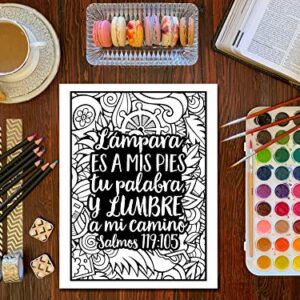 Libro de colorear - Versículos de la Biblia para niñas (Spanish Edition)